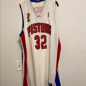 Hamilton Pistons White and Red Basketball Jersey